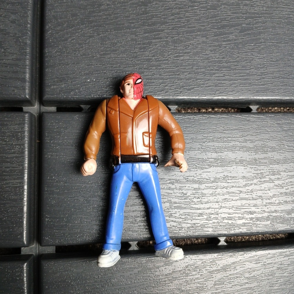 VTG Marvel‎ 3.75" Peter Parker Spider-Man Flip Head Transforming Figure 1995 ZC